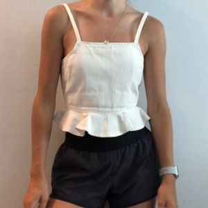 Urban Outfitters white denim tank